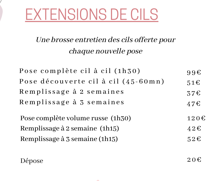 Extensions de cils